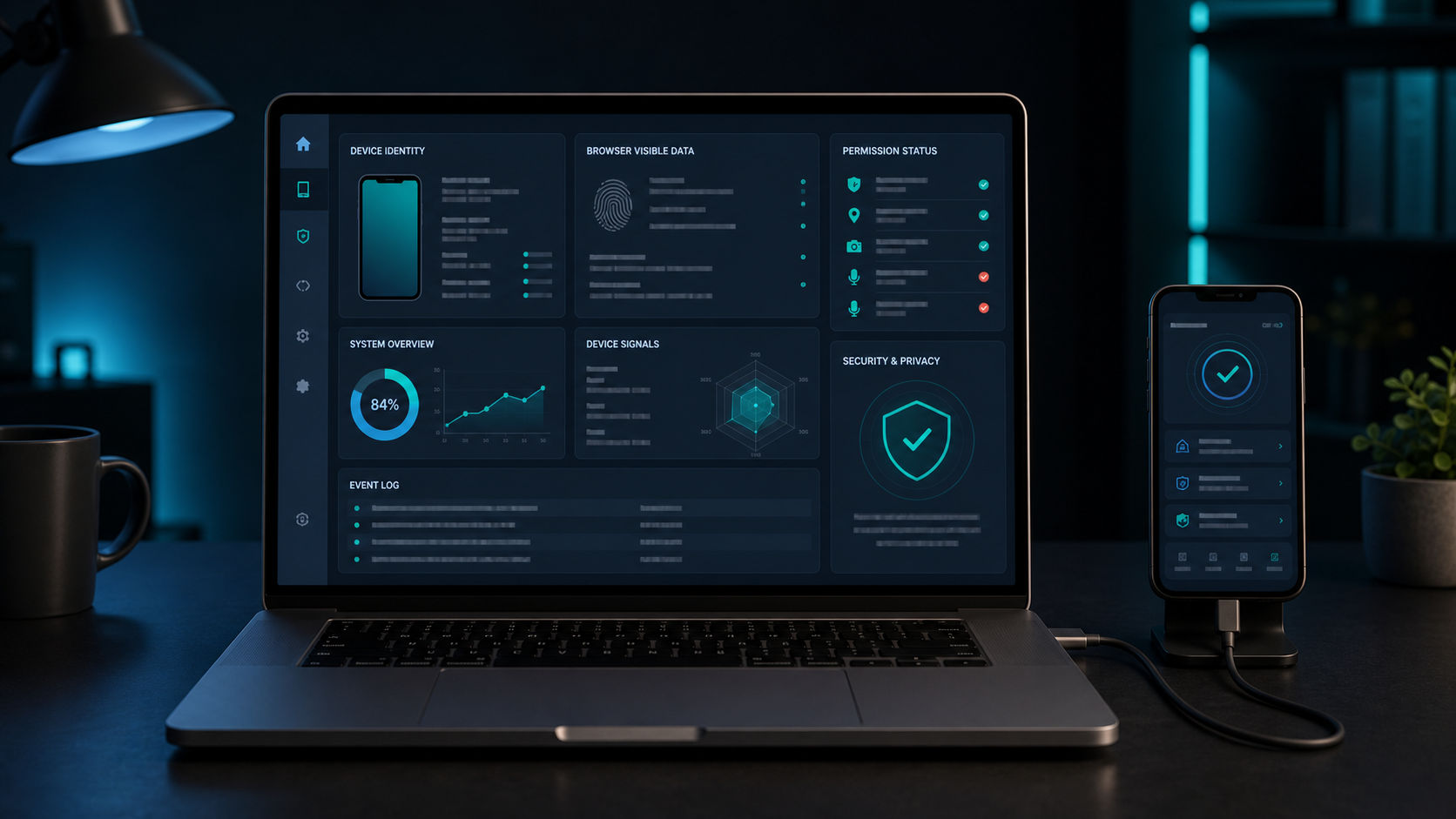 Device diagnostics dashboard used for IMEI and device information checks